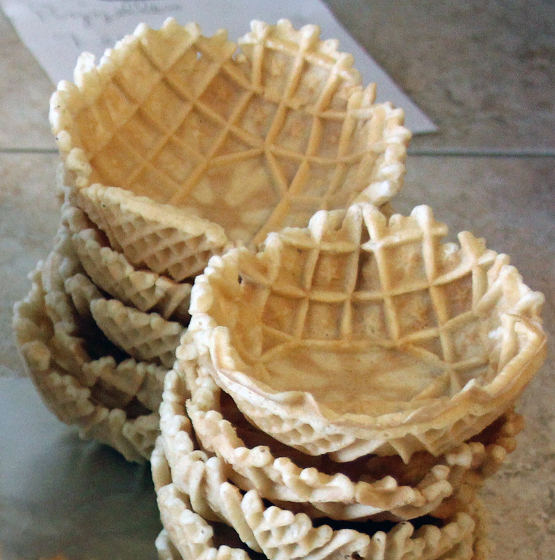 Pizzelle Bowls - Perfect for gelato!